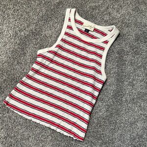 Universal Thread Red and White Striped Tank Top